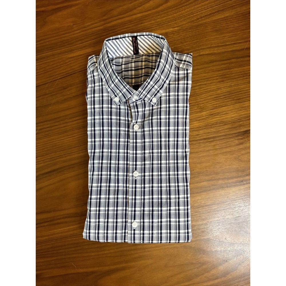 Ben Sherman Button Down Long Sleeve Shirt Men’s 16 32/33 Gray Black Check